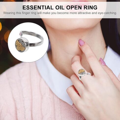 Healifty Ring Diffuser Essential Oil Open Rings Women Rings Perfume Rings for Women Essential Oil Ring Essential Oil Finger Rings Womens Ring Fragrance to Open Decorate Miss in Saudi Arabia