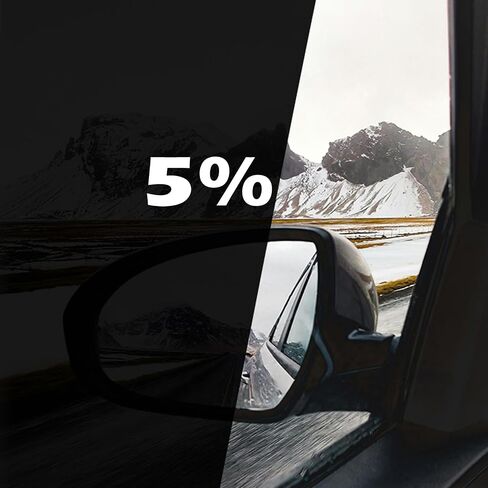 XhuangTech Window Tint Car 5% VLT، طبقة تظليل سيراميك مقاس 20 بوصة × 10 قدم لنوافذ السيارة، حجب الحرارة، حماية من الأشعة فوق البنفسجية/الأشعة تحت الحمراء والوهج، خصوصية التعتيم، مقاومة الخدش in Saudi Arabia