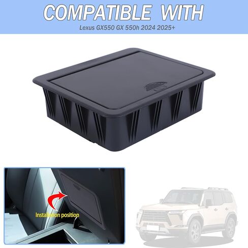 Aunginsy Car Armrest Hidden Storage Box Compatible with L-EXUS GX550 2024 2025 Center Console Armrest Handrail Privacy Storage Box Organizer Tray ABS Insert Pallet Manager Fit GX 550h Accessories in Saudi Arabia