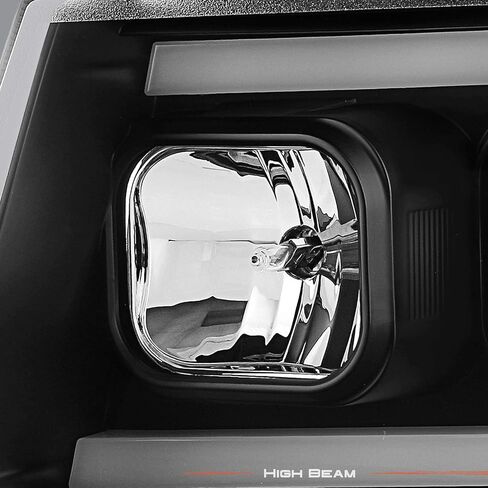 AKKON - Fits 2007-2013 Chevy Avalanche 2007-2014 Tahoe Suburban 1500/2500 C-Tube Projector Black Headlights Pair Left + Right in Saudi Arabia