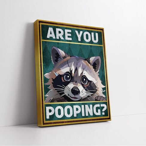 Poster Master Are You Pooping Canvas - Panda Print - Funny Panda Bathroom Wall Art - Humorous Kids Bathroom Decor - Guest Bath Decoration - Powder Room Decor - Restroom Sign - Available in 8x10" to 30x40" in Saudi Arabia