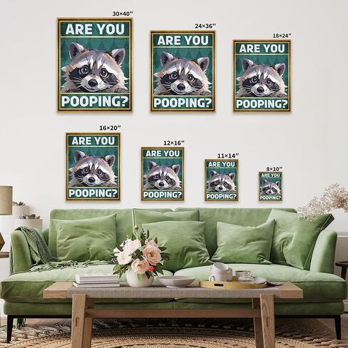 Poster Master Are You Pooping Canvas - Panda Print - Funny Panda Bathroom Wall Art - Humorous Kids Bathroom Decor - Guest Bath Decoration - Powder Room Decor - Restroom Sign - Available in 8x10" to 30x40" in Saudi Arabia
