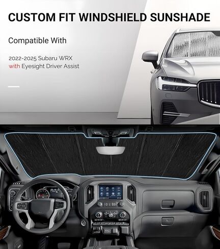 Windshield Sunshade for Subaru WRX/WRX STI 2015-2021, XV Crosstrek 2013-2015, Crosstrek 2016-2017, Impreza 2012-2016. Without Eyesight Driver Assist- AstraGuard in Saudi Arabia