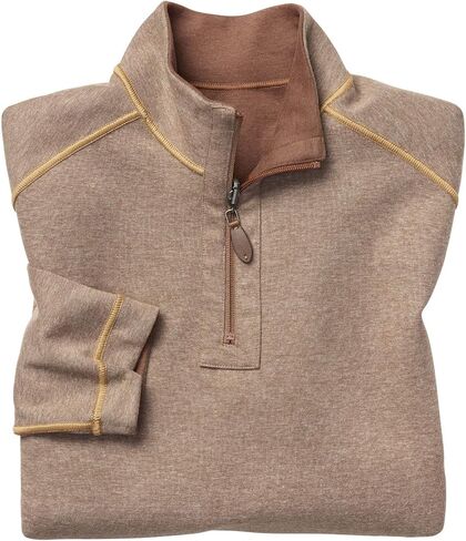 Johnston & Murphy Men's Reversible Solid Quarter-Zip Blue/Light Gray M US in Kuwait
