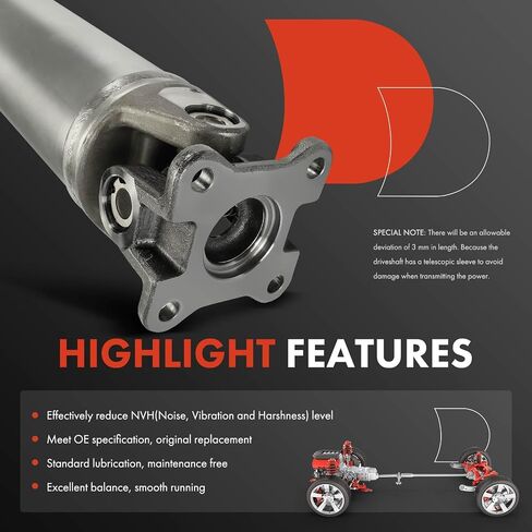 A-Premium Rear Complete Drive Shaft Prop Shaft Driveshaft Assembly Compatible with Ford F-150 F150 2006-2008 & Lincoln Mark LT 2007-2008, 4WD, Automatic Trans, 150.5 Inch Wheelbase, Crew Cab Pick up in Saudi Arabia