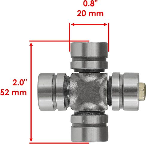 Caltric U-Joint Kit Compatible with Suzuki Quad Runner 250 Ltf250 Lt-F250 4X4 1991-1993 Axle Outer Rear in Saudi Arabia