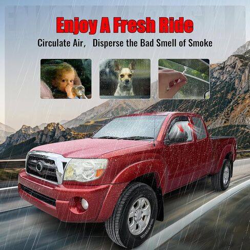 Ikon Motorsports in Channel Window Vensors متوافقة مع 2005-2015 Toyota Tacoma Access Cab ، حراس المطر الدخان النحيف على الطراز ، وينفرفون الرياح الجانبية 2pcs in Saudi Arabia