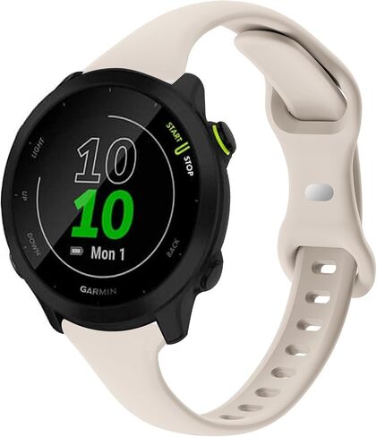 نطاقات سليكون سليكون سليكون متوافقة مع Garmin Forerunner 245/ Forerunner 55 ، أحزمة معصم رياضية ناعمة ناعمة 20 مم رقيقة من أجل Forerunner 245 Music in Kuwait