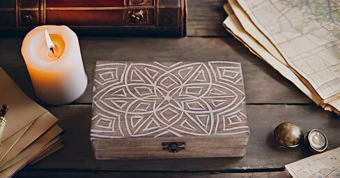 Great Birthday Gift Ideas Handmade Decorative Wooden Jewelry Box Jewelry Organizer Keepsake Box Treasure Chest Trinket Holder Watch Box Storage Box Housewarming Gifts Women in Saudi Arabia