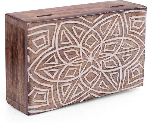 Great Birthday Gift Ideas Handmade Decorative Wooden Jewelry Box Jewelry Organizer Keepsake Box Treasure Chest Trinket Holder Watch Box Storage Box Housewarming Gifts Women in Saudi Arabia