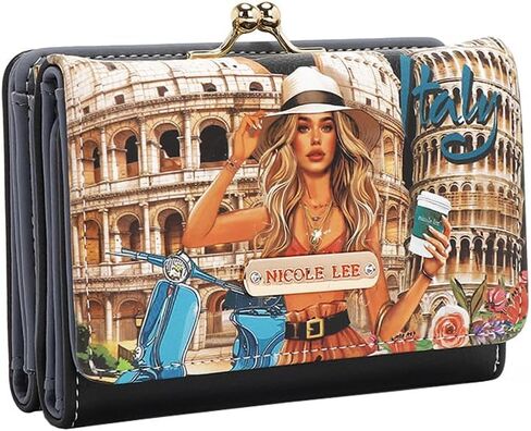 محفظة Nicole Lee Trifold ، 15 فتحات بطاقة (مارثا تسافر إيطاليا) in Kuwait