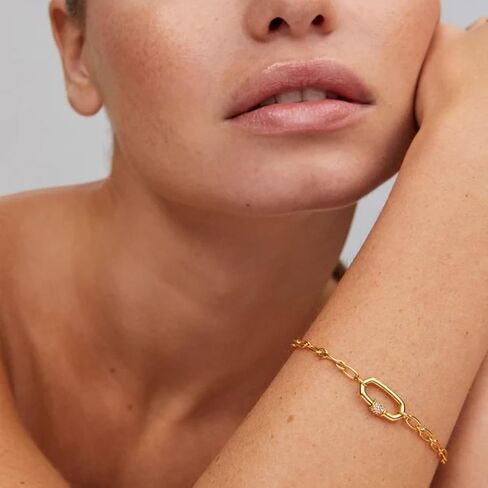 سوار سلسلة Kendra Scott Bristol ، 18 كيلو كيلو الذهب فيرميل ، الياقوت الأبيض in Saudi Arabia