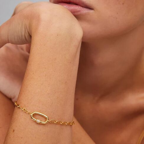 سوار سلسلة Kendra Scott Bristol ، 18 كيلو كيلو الذهب فيرميل ، الياقوت الأبيض in Saudi Arabia