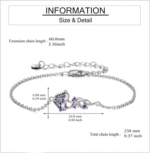 YFN Jellyfish Bracelet 925 Sterling Silver Jellyfish Bracelet Ocean Jewelry Gifts for Women in Saudi Arabia