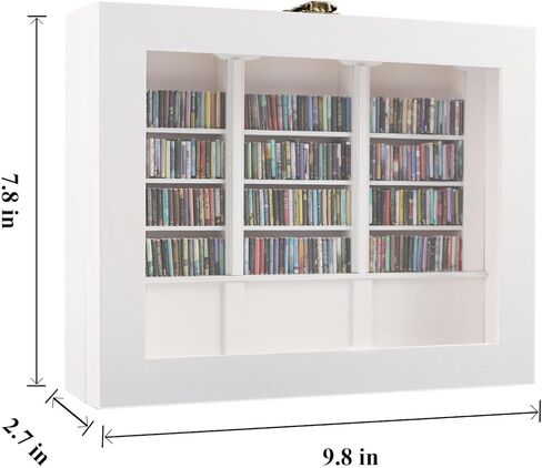 رف كتب مضاد للقلق للبالغين يحتوي على 300 كتاب من العلامات التجارية الصغيرة غير المتكررة مع عمود كتاب، مكتبة صغيرة تخلص من القلق رف الكتب المصغر الخاص بك لمحبي الكتب، ديكور المنزل الجمالي in Kuwait