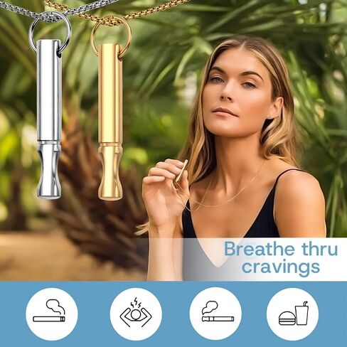 Mindfulness Breathing Necklace Stress Relief Pendant Stainless Steel Anxiety Breathe Necklace for Women Men in Saudi Arabia