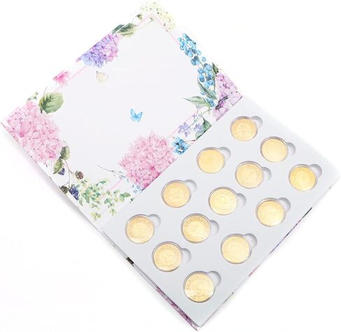 Tingku Gold Wedding Unity Coins مجموعة Arras de Boda Cermony Cermony Ceremony Arrhae Coin مع صندوق جمع الكتب - اللغة الإنجليزية in Kuwait