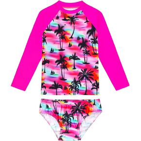 ملابس سباحة للفتيات بأكمام طويلة من Rush Guard مع حماية من الشمس من أسفل بيكيني in Kuwait