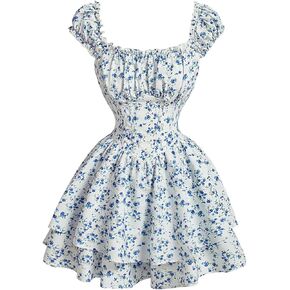 Wdirara Women's Floral Floral Choled Romper Cap Cap Cap Sleeve Belebsuits القصيرة القصيرة in Kuwait