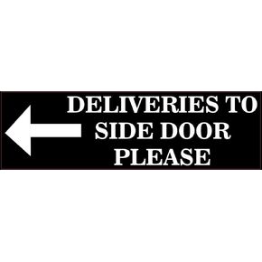 StickerTalk Left Arrow Deliveries to Side Door Vinyl Sticker, 10 inches by 3 inches in Saudi Arabia