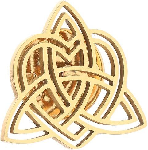 Stainless Steel Celtic Knot Symbol Brooches and Pin for Men Religious Amulet Jewelry in Saudi Arabia
