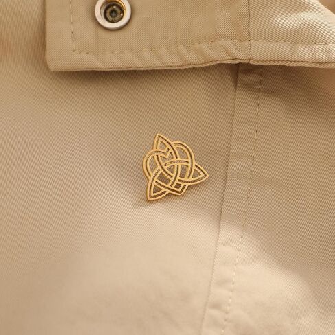 Stainless Steel Celtic Knot Symbol Brooches and Pin for Men Religious Amulet Jewelry in Saudi Arabia