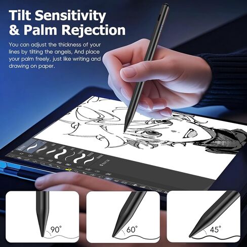 iPad Pencil 2nd generation with Magnetic,Palm Rejection and Tilt Sensitivity (2018-2024), Type-C Charging Stylus Pen for iPad 6/7/8/9/10th, iPad Air 3/4/5th, iPad Mini 5/6th, iPad Pro 11"/12.9" (Pink) in Kuwait