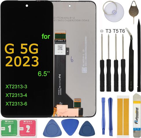 LCD Screen Replacement for Motorola G 5G 2023 6.5" XT2313-3 XT2313-4 XT2313-6 Assembly LCD Display Touch Screen Digitizer Tools with Frame in Kuwait