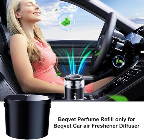إعادة ملء عطر السيارة مع معطر Amor Lyris Smart Car Air ، يقوم موزع الروائح باستبدال إعادة الملء بـ 1000 بخاخ طويل الأمد ، مربع روائح قابلة للاستبدال (المحيط) (المحيط) in Kuwait