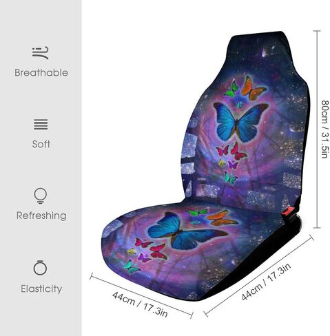Tie Dye Car Seat Cover Front Seat Only, Trippy 2Pcs Auto Interior Accessories Universal Seat Covers for Car, SUV, Sedan, Trucks in Saudi Arabia
