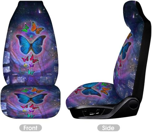 Tie Dye Car Seat Cover Front Seat Only, Trippy 2Pcs Auto Interior Accessories Universal Seat Covers for Car, SUV, Sedan, Trucks in Saudi Arabia