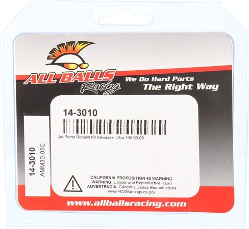 All Balls Jet Pump Rebuild Kit (14-3010) Replacement For Kawasaki Ultra 150 2003 2004 2005 in Saudi Arabia