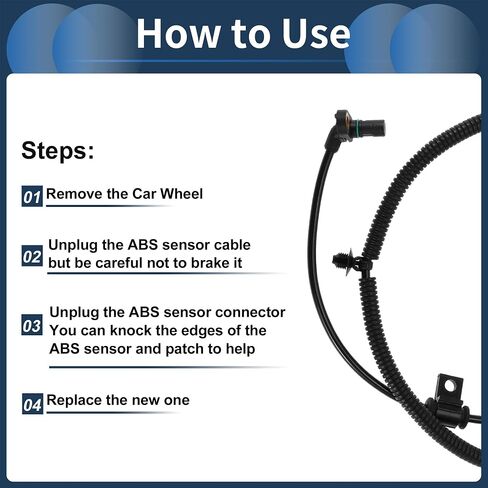 ABS Wheel Speed Sensor Front Left Right ABS Sensor Anti-lock Braking System Sensor No.CL3Z2C204A for Ford F-150 2011-2014 in Saudi Arabia