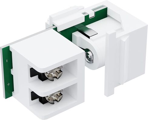 DC Power Connectors for Standard Keystone Wall Plate, DC Panel with 5.5mm x 2.1mm DC Jack, Quickly Fit into Keystone Plate, DC Power Jack Panel Mounting Connector, Power Connector (5-Pack) in Kuwait