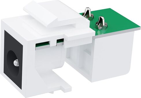 DC Power Connectors for Standard Keystone Wall Plate, DC Panel with 5.5mm x 2.1mm DC Jack, Quickly Fit into Keystone Plate, DC Power Jack Panel Mounting Connector, Power Connector (5-Pack) in Kuwait