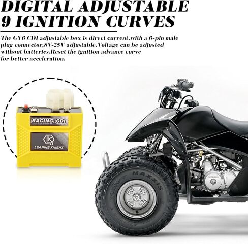 GY6 6 Pin DC CDI Box High Performance Racing Part Digital Adjustable 9 Ignition Curves fit for GY6 50cc 150cc 250cc Scooter Moped ATV Bike Motorcycle Parts in Saudi Arabia