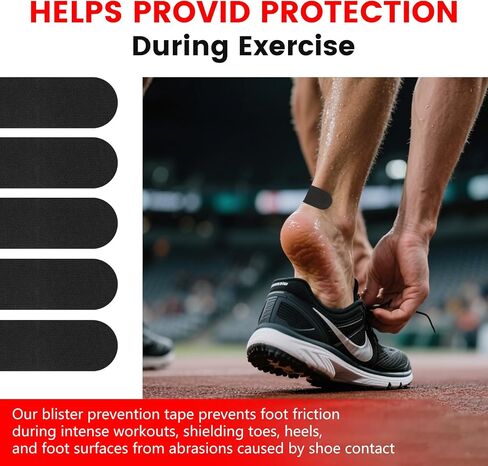 100 PCS Blister Prevention Tape, 5 Colors 1.2in x 3.5in Blister Tape, Precut Blister Bandages for Toes, Heels, Foot Surfaces, Fingers in Kuwait
