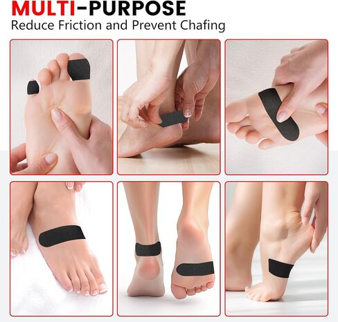 100 PCS Blister Prevention Tape, 5 Colors 1.2in x 3.5in Blister Tape, Precut Blister Bandages for Toes, Heels, Foot Surfaces, Fingers in Kuwait