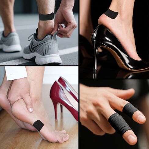 100 PCS Blister Prevention Tape, 5 Colors 1.2in x 3.5in Blister Tape, Precut Blister Bandages for Toes, Heels, Foot Surfaces, Fingers in Kuwait