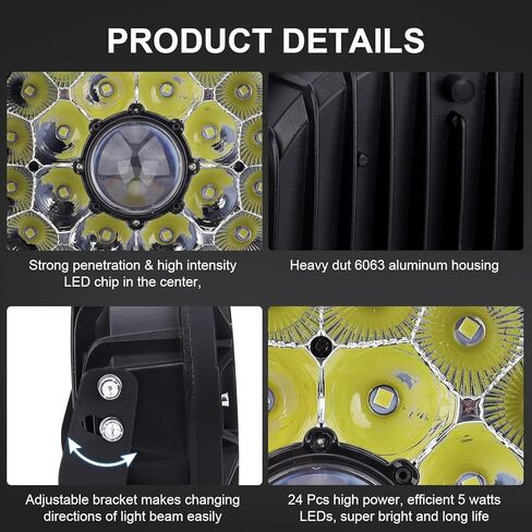 9 بوصة شريط إضاءة LED مستدير Safego 2 قطعة من أضواء الطرق الوعرة الدائرية الكهرمانية 408 وات شعاع بقعة مقاوم للماء LED ضوء عمل مستدير ضوء القيادة مصابيح ضباب صفراء متوافقة مع شاحنة SUV ATV قارب جرار in Kuwait