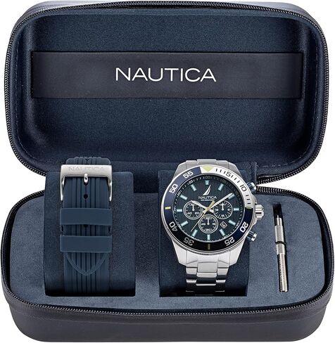 Nautica Men's Napnos304 واحد سوار معاد تدويره (85 ٪) in Saudi Arabia