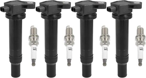 X AUTOHAUX 8 Pcs Ignition Coil Packs and Spark Plugs 27301-26640 for Hyundai Accent 1.6L L4 2006-2011 for Kia Rio 1.6L L4 2006-2011 in Saudi Arabia