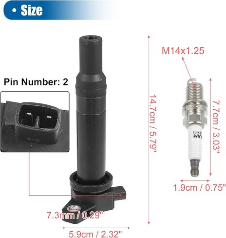 X AUTOHAUX 8 Pcs Ignition Coil Packs and Spark Plugs 27301-26640 for Hyundai Accent 1.6L L4 2006-2011 for Kia Rio 1.6L L4 2006-2011 in Saudi Arabia