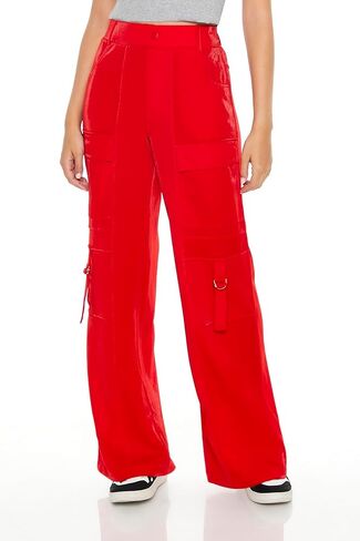 Forever 21 Women's Wide-Leg Utility Cargo Pants in Saudi Arabia