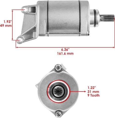 Caltric Starter Compatible with Yamaha Yfz450R Yfz-450R 449Cc Engine 2009-2020 in Saudi Arabia