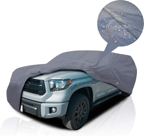 Supreme Waterproof Semi Custom Fit Truck Cover for 2010-2025 Toyota Tundra CrewMax Cab Short Bed Pickup Truck w/Camper Shell in Saudi Arabia