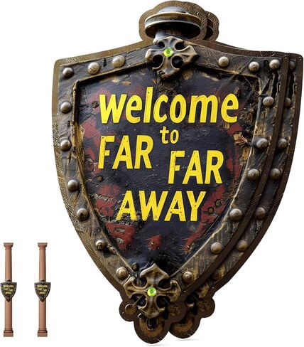 Generic Welcome to Door, 2Pcs Green Diamonds Design Far Far Away Theme Yard Party Birthday Decorations in Saudi Arabia