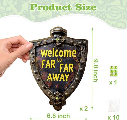 Generic Welcome to Door, 2Pcs Green Diamonds Design Far Far Away Theme Yard Party Birthday Decorations in Saudi Arabia