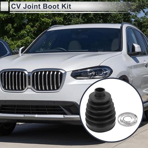 Outer CV Joint Boot Kit for BMW X3 2011-2017 for BMW X5 2014-2018 Strong Durable Constant Velocity Joint Boot No.31607608096 W/Clamps Rubber 1 Set in Saudi Arabia