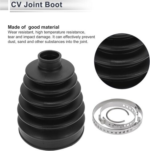 Outer CV Joint Boot Kit for BMW X3 2011-2017 for BMW X5 2014-2018 Strong Durable Constant Velocity Joint Boot No.31607608096 W/Clamps Rubber 1 Set in Saudi Arabia